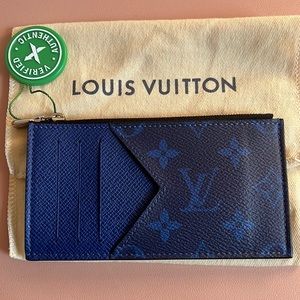Louis Vuitton cobalt blue coin card holder (Brand New)